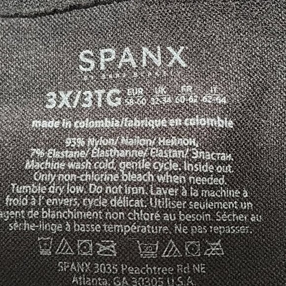 Spanx Black Stretch Knit Super High Rise Leggings Shapewear Slimming - Picture 4 of 4